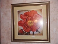 Lot #44 Framed floral print 28” square