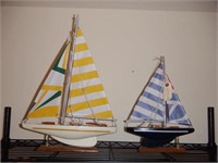 Lot #49 Pair of decorative sailboat models