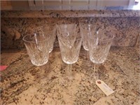 Lot #12 (9) Waterford red wine glasses