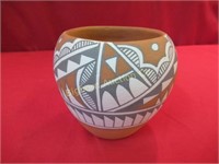Native American Pottery Bowl Mary Small Signed