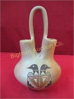 Hopi Indian Wedding Vase Signed Elton Nampeya