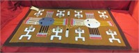 Navajo Indian Rug Hand Woven on a Loom