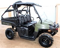 2010 Polaris 800 EFI Ranger XP, 4x4, gas eng, manual dump bed, 6- ply tires, new spare tire, warn winch on front, 819 hrs/5485 miles.