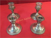 Sterling Silver Candle Stick Holders (Weighted)
