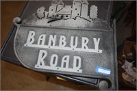 Metal "Banbury Road" Sign
