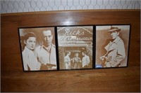 Three Framed Humphrey Bogart Prints w/ Leading