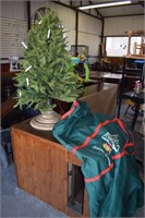 Small Christmas Tree on Stand, and Large Tree