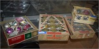 Four Boxes of Vtg Glass Christmas Ornaments