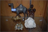 Two Metal Camel Figurines, Metal Bottle Opener,