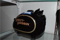 Ceramic Harley Davidson "Hog" Bank w/ Plug