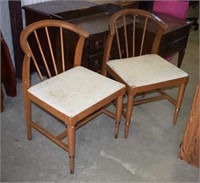 Pair of Mid Century Bentwood Birch Dining Chairs