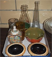 Vtg Sadler England Tea Jar & Pottery Glass Lot
