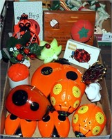 Vintage Bright Ladybugs Collectibles Box Lot