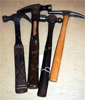 4 Assorted Types Professional Hammers Lot
