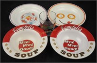 Ady Warhol Art Glass & Campbell's Soup Bowls Lot