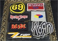 7 Vintage Music Band Embroidered Patches Lot