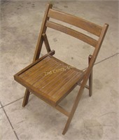 Rustic Wood Folding Chair