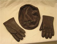 Leather Gloves And Hat