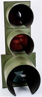 Vintage 3-Light Electric Traffic Signal Stop Light