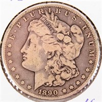 Coin 1890-CC Morgan Silver Dollar Key Date VG