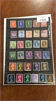1 sheet British postage stamps