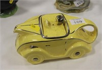 'Sadler' Yellow racing car teapot