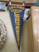 Island Center 1923 Felt Pennant