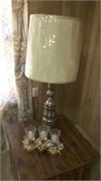 End table lamp wooden rocking chair candle holder