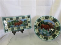 Peggy Karr Glass Tray and Serving Dish