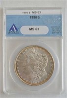 1886 ANACS MS 63 Morgan Dollar