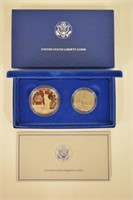 1986 Liberty Proof Silver Dollar & Half Dollar Set