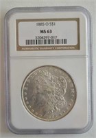 1885-O NGC MS 63 Morgan Dollar