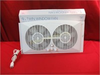 Intertek 9" Twin Window Fan 3 Speeds,