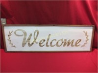 Welcome Sign/Wall Plaque Approx. 12 1/2" x 39 1/2"
