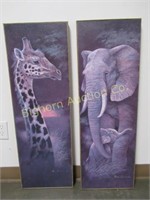 Pictures: Giraffe & Elephant 2 piece lot