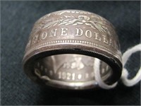 1921 MORGAN SILVER DOLLAR RING SIZE9.5-10
