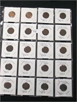 PG 20 PIECE MIXED DATE  INDIAN HEAD PENNIES