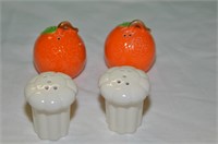 TWO PAIR OF MID CENTURY SALT AND PEPPER SHAKERS