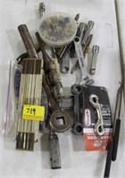 ASSORTED TOOLS: DRILL BITS, ADJ. WRENCHES, ETC.