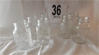SEVEN EVENFLOW GLASS BABY BOTTLES