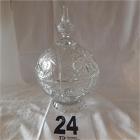 LIDDED CANDY DISH- 10"