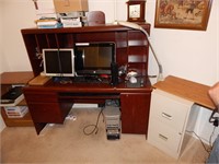 LARGE OFFICE LOT WITH DESK, HP PAVILLON  COMPUTER