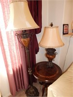 MATCHING FLOOR AND TABLE LAMP