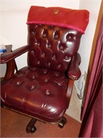 RED LEATHER OFFICE CHAIR