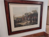 ENGRAVED HUNT SCENE LITHOGRAPH