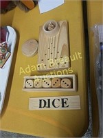 Wooden Dice and Peg game