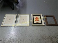 4 vintage wood picture frames