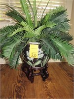 Large Porcelian Planter with Green Plant