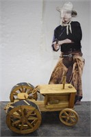 Hand Made Antique Wooden Child's Tractor