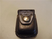 Harley Davidson Zippo Lighter / Leather Case